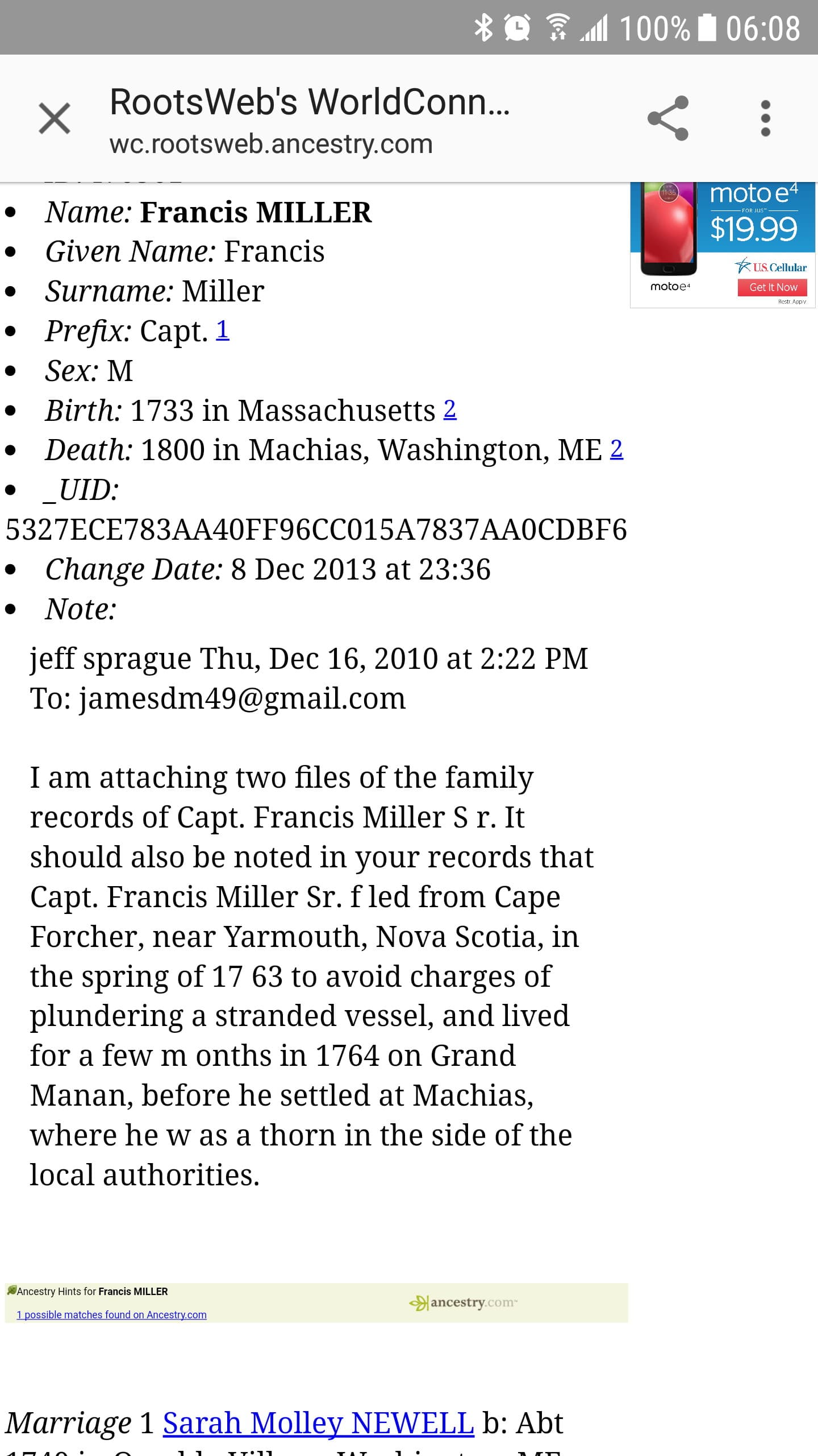 CAPT. FRANCIS MILLER