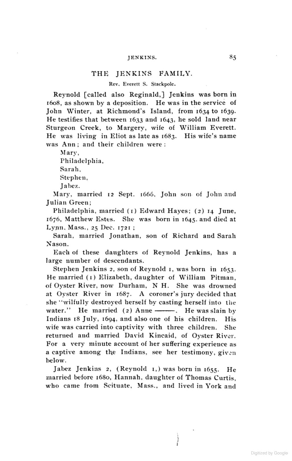 Reginald Reynold ('Agnes'\ Immigrant) Jenkins